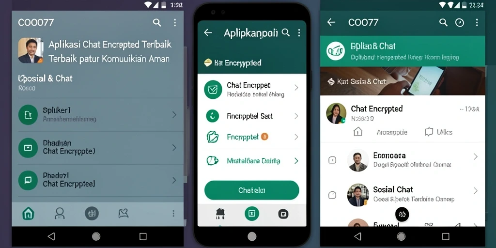 Antarmuka aplikasi COO77 yang sederhana dan aman untuk chatting.