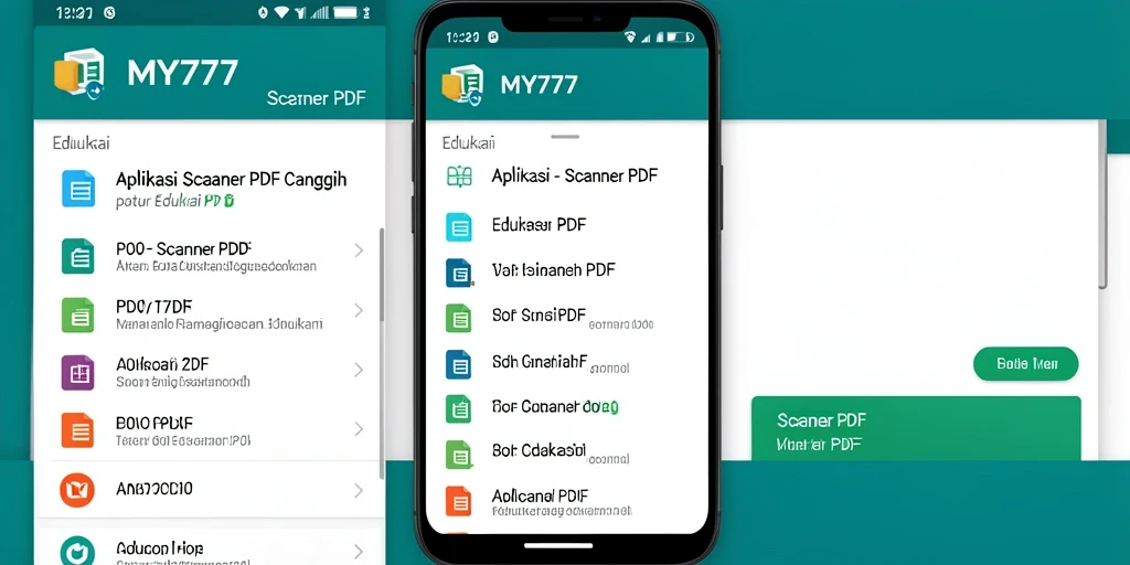 Antarmuka aplikasi MY777 yang user-friendly untuk scanning PDF.