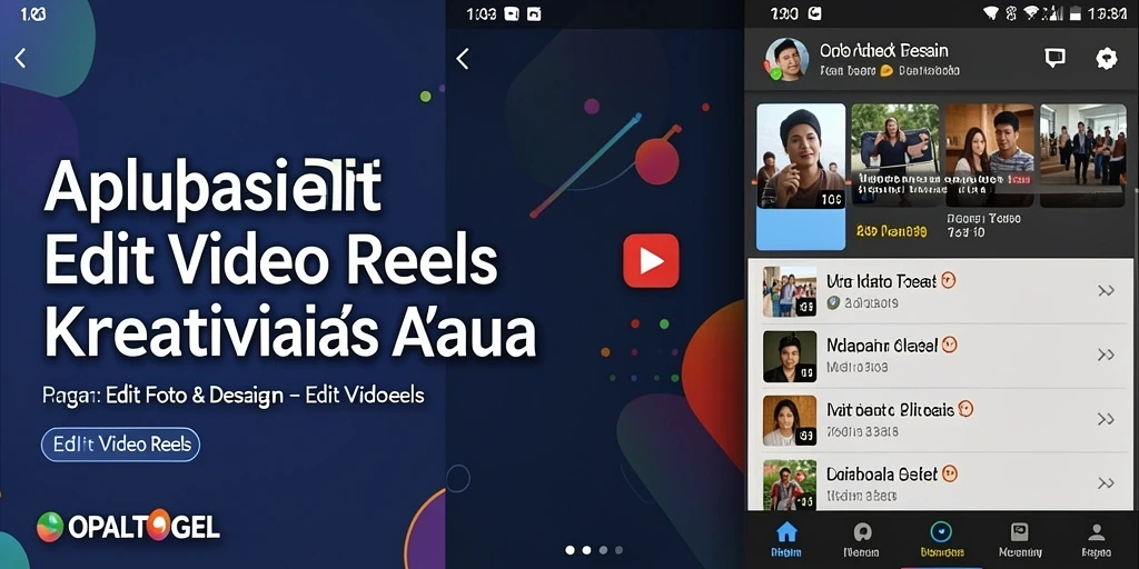 Antarmuka intuitif OPALTOGEL untuk edit video reels.