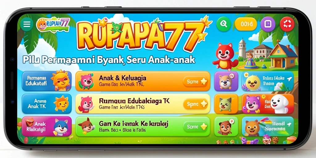 Antarmuka menarik RUPIAH777 yang cocok untuk anak-anak.