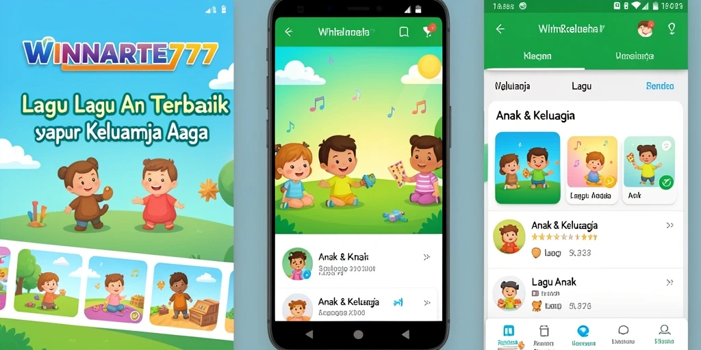Tampilan antarmuka aplikasi WINRATE777 yang ceria dan menarik bagi anak-anak.